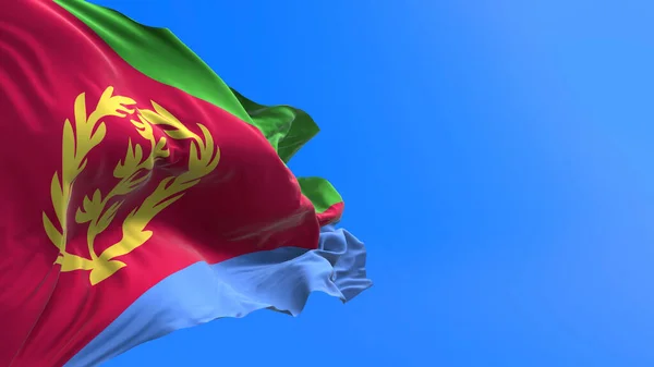 Bandera Eritrea Fondo Bandera Ondeante Realista —  Fotos de Stock