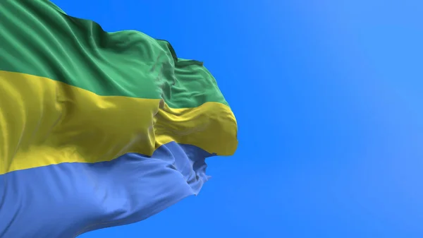 Gabon Flag Realistic Waving Flag Background — Stock Photo, Image