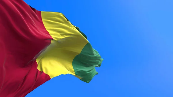 Guinea Flagge Realistischer Fahnenhintergrund — Stockfoto