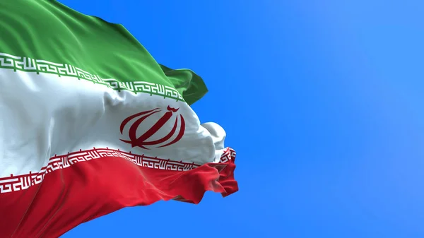 イランの旗 3D現実的な手のフラグの背景 — ストック写真