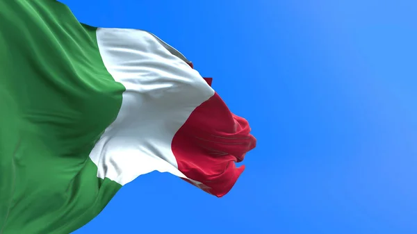 Italien Flagge Realistischer Fahnenhintergrund — Stockfoto