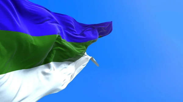 Флаг Коми Трехмерный Реалистичный Фон Флага — стоковое фото