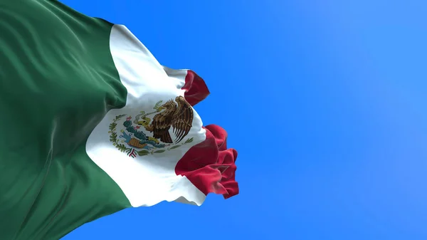 Mexico Flag Realistic Waving Flag Background — Stock Photo, Image