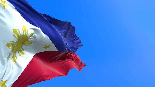 フィリピンの旗 3D現実的な手の旗の背景 — ストック写真