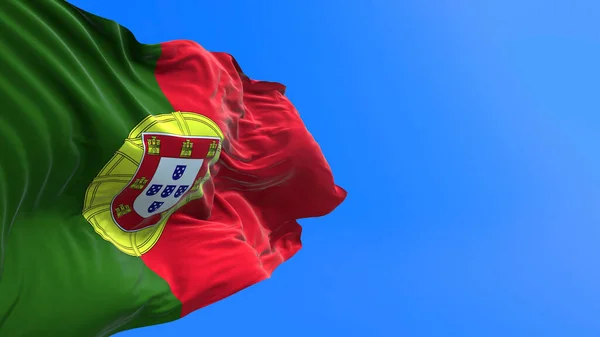 Bandera Portugal Fondo Bandera Ondeante Realista — Foto de Stock