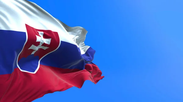 Slovakia Flag Realistic Waving Flag Background — Stock Photo, Image