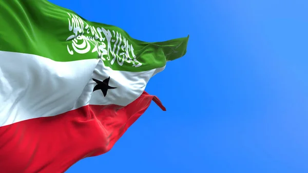 Somaliland Bayrağı Gerçekçi Bayrak Sallama Arkaplanı — Stok fotoğraf
