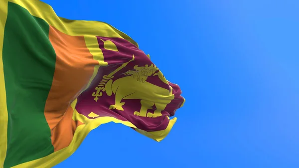 Sri Lanka Flagga Realistisk Viftande Flagga Bakgrund — Stockfoto