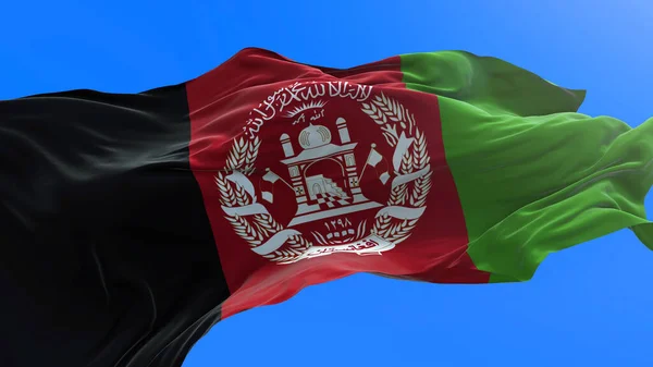 Afganistan Bayrağı Gerçekçi Bayrak Sallama Arkaplanı — Stok fotoğraf