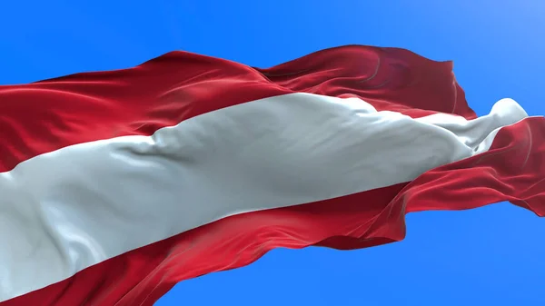 Bandera Austria Fondo Bandera Ondeante Realista —  Fotos de Stock