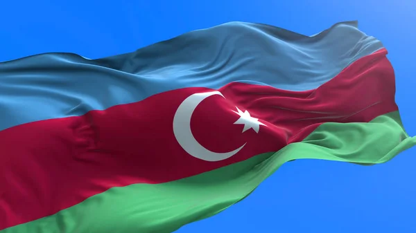 Ázerbájdžánská Vlajka Realistické Vlnění Vlajky Pozadí — Stock fotografie