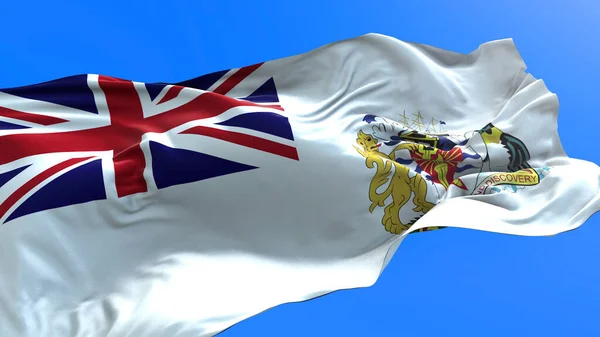 Brittiska Antarktiska Territoriet Flagga Realistisk Viftande Flagga Bakgrund — Stockfoto