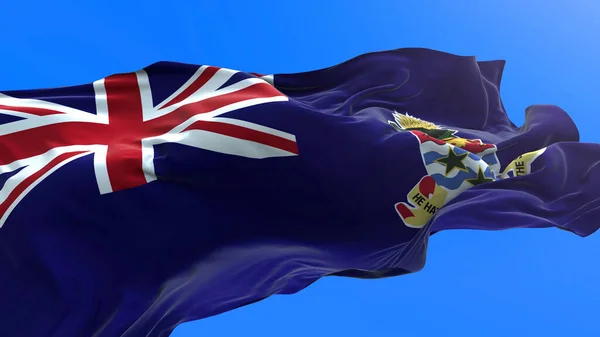 Caymanöarna Flagga Realistisk Viftande Flagga Bakgrund — Stockfoto