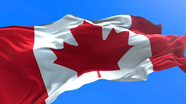 Bandera Canadá Fondo Bandera Ondeante Realista —  Fotos de Stock