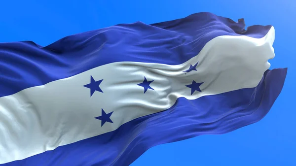 Bandiera Honduras Realistico Sventolando Bandiera Sfondo — Foto Stock