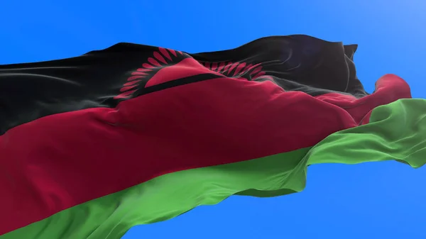 Bandera Malawi Fondo Bandera Ondeante Realista —  Fotos de Stock