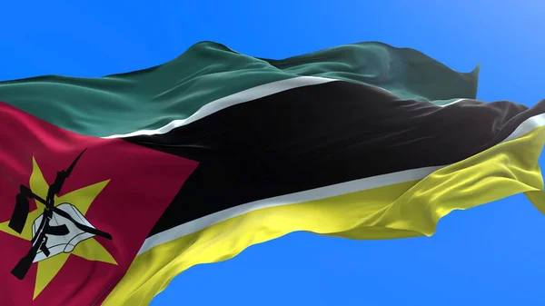 Mozambique Flag Realistic Waving Flag Background — Stock Photo, Image