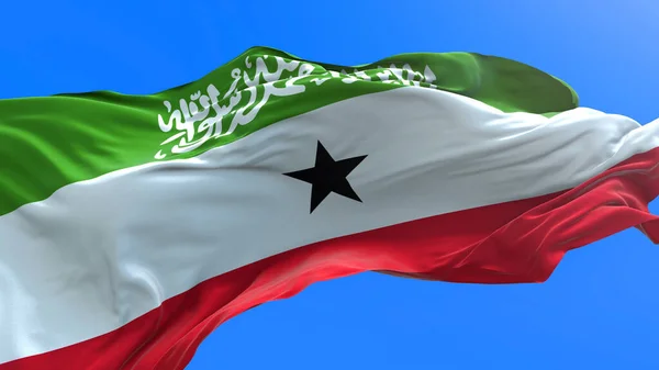 Somaliland Vlag Realistische Zwaaiende Vlag Achtergrond — Stockfoto