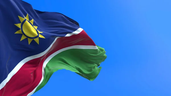 Bandiera Namibia Realistico Sventolando Bandiera Sfondo Immagine Stock