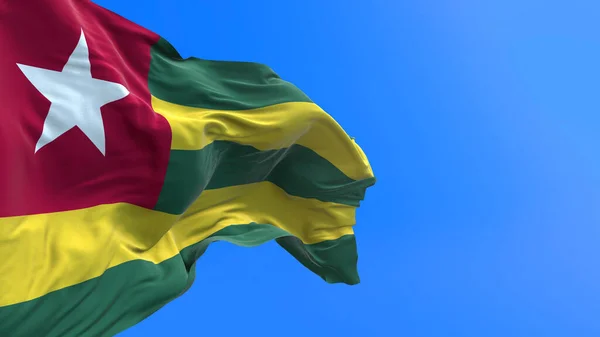 Bandiera Togo Realistico Sventolando Bandiera Sfondo Immagini Stock Royalty Free