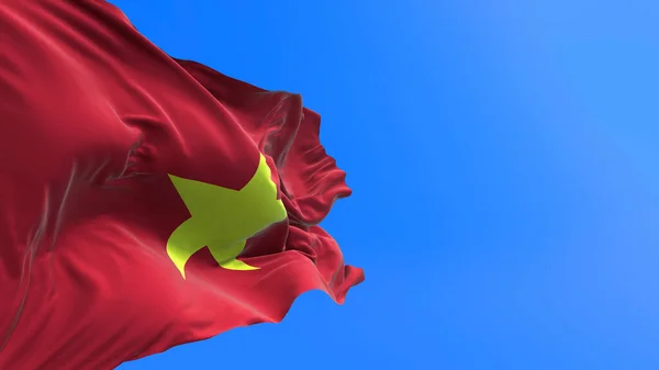 Vietnam Bandiera Realistico Sventolando Bandiera Sfondo Immagini Stock Royalty Free
