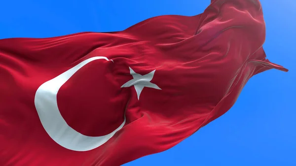 Turchia Bandiera Realistico Sventolando Bandiera Sfondo Foto Stock