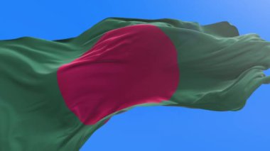 Bangladeş bayrağı - 3D gerçekçi bayrak sallama arkaplanı