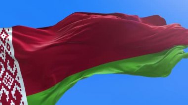 Belarus bayrağı - 3D gerçekçi bayrak sallama arkaplanı