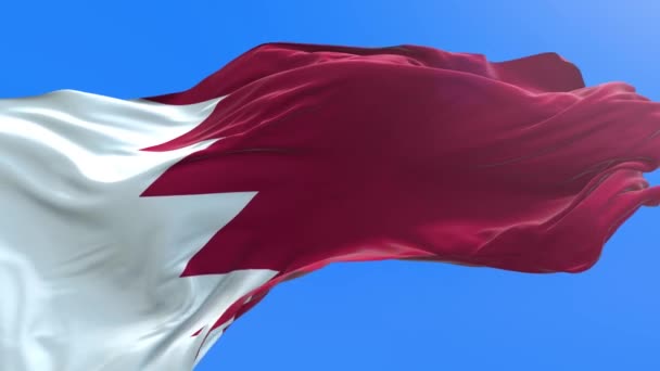 Bahreyn Bayrağı Gerçekçi Bayrak Sallama Arkaplanı — Stok video