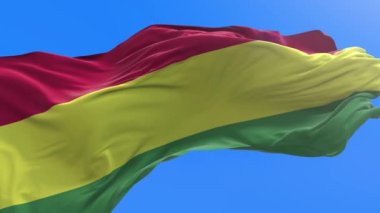 Bolivya bayrağı - 3D gerçekçi bayrak sallama arkaplanı