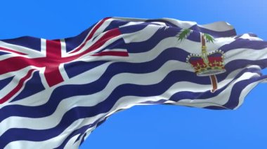 İngiliz Hint Okyanusu Toprakları bayrağı - 3D gerçekçi bayrak sallama arka planı