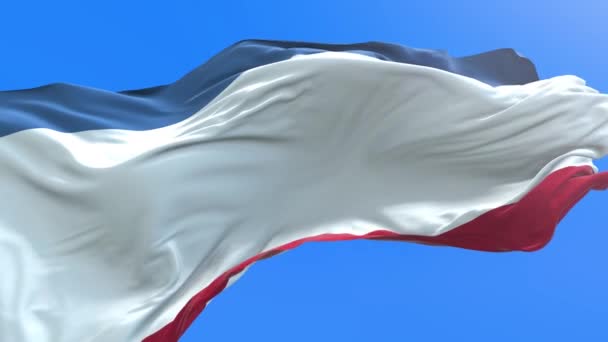 Kırım Bayrağı Gerçekçi Bayrak Sallama Arkaplanı — Stok video