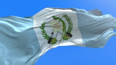 Guatemala bayrağı - 3D gerçekçi bayrak sallama arkaplanı