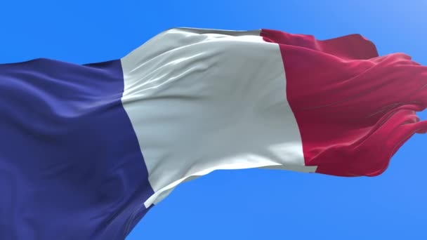 Fransa Bayrağı Gerçekçi Bayrak Sallama Arkaplanı — Stok video