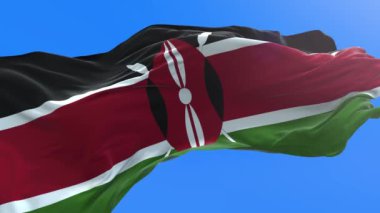 Kenya bayrağı - 3D gerçekçi bayrak sallama arkaplanı