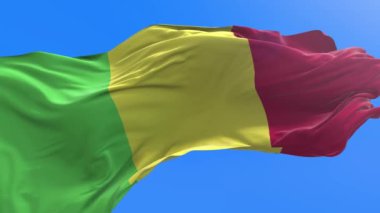 Mali bayrağı - 3D gerçekçi bayrak sallama arkaplanı