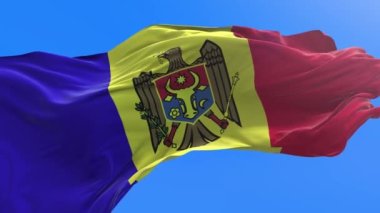 Moldova bayrağı - 3D gerçekçi bayrak sallama arkaplanı