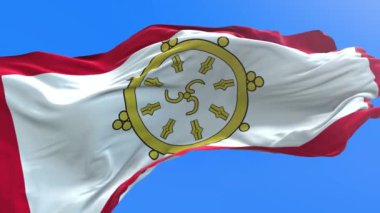 Sikkim bayrağı - 3D gerçekçi bayrak sallama arkaplanı