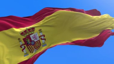 İspanya bayrağı - 3D gerçekçi bayrak sallama arkaplanı