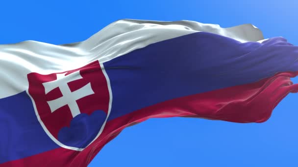 Slovenská vlajka - 3D realistické vlnění vlajky pozadí