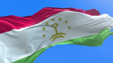 Tacikistan bayrağı - 3D gerçekçi bayrak sallama arkaplanı