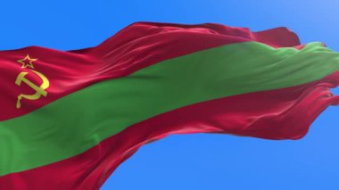 Transnistria bayrağı - 3D gerçekçi bayrak sallama arkaplanı