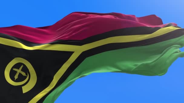 Флаг Вануату Трехмерный Реалистичный Фон Флага — стоковое видео