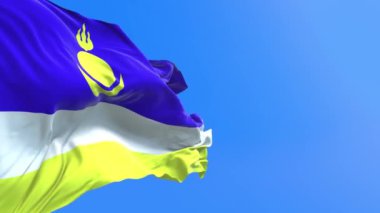 Buryatia bayrağı - 3D gerçekçi bayrak sallama arkaplanı