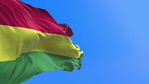 Bolivya Bayrağı Gerçekçi Bayrak Sallama Arkaplanı — Stok video