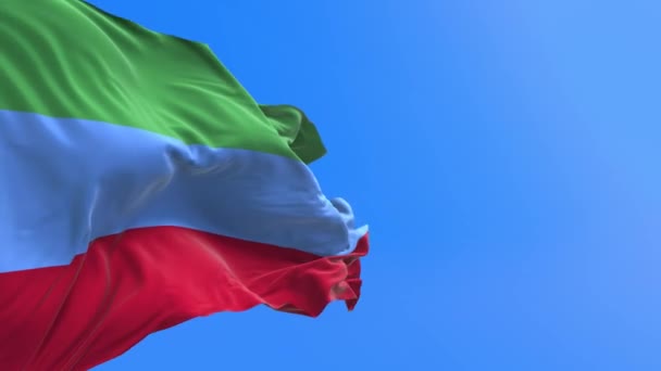 Bandera Daguestán Fondo Bandera Ondeante Realista — Vídeos de Stock