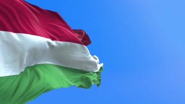 Macaristan bayrağı - 3D gerçekçi bayrak sallama arkaplanı