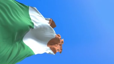 İrlanda bayrağı - 3D gerçekçi bayrak sallama arkaplanı