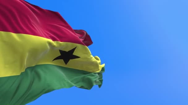 Gana Bayrağı Gerçekçi Bayrak Sallama Arkaplanı — Stok video