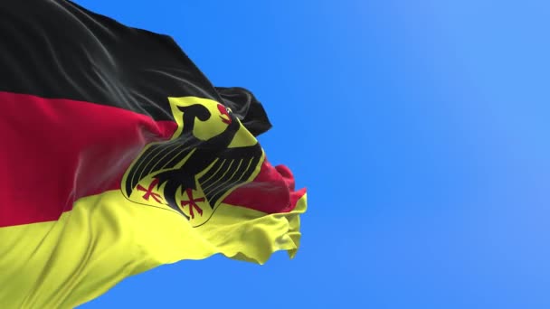 Bandera Alemania Fondo Bandera Ondeante Realista — Vídeos de Stock